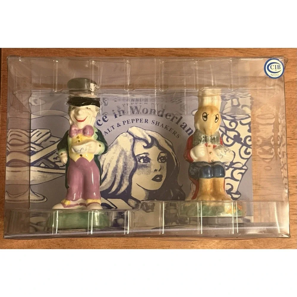 Alice In Wonderland Paul Cardew Salt & Pepper Shaker‎ Madhatter & March Hare NIB